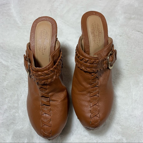 Charles Albert Faux Leather Clogs Size 9 - Picture 2 of 15